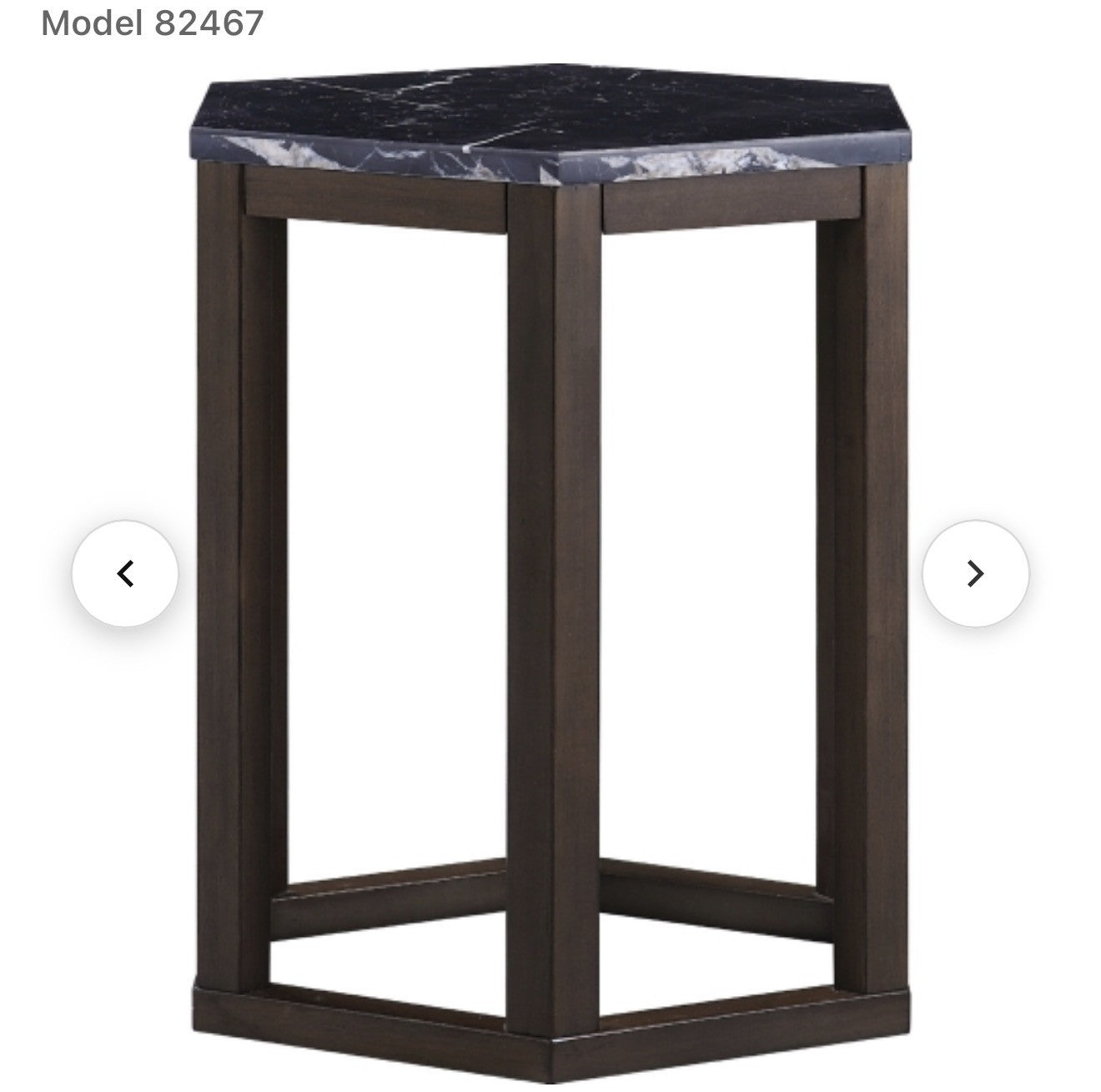 ACME Furniture Reon 82467 Marble Top Walnut End Tables Set of 2 Brand New Boxed