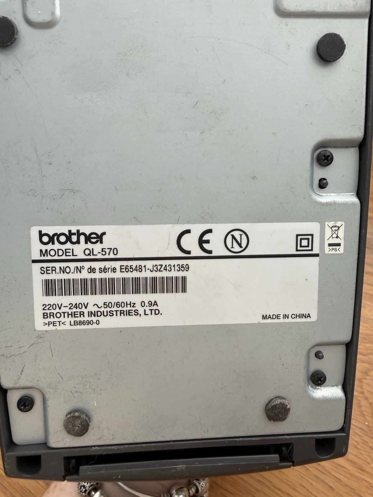 Brother QL-570 USB Thermal Label Printer Tested Working With Labels No Cable