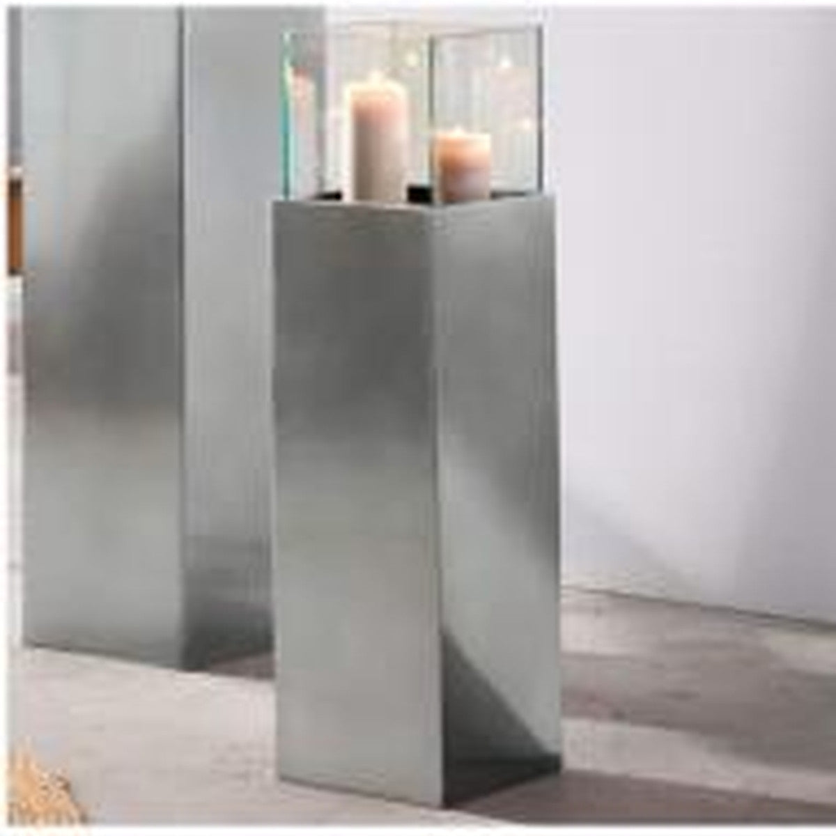 House Additions Floor Lantern Metallic Outdoor Garden Decoration Silver