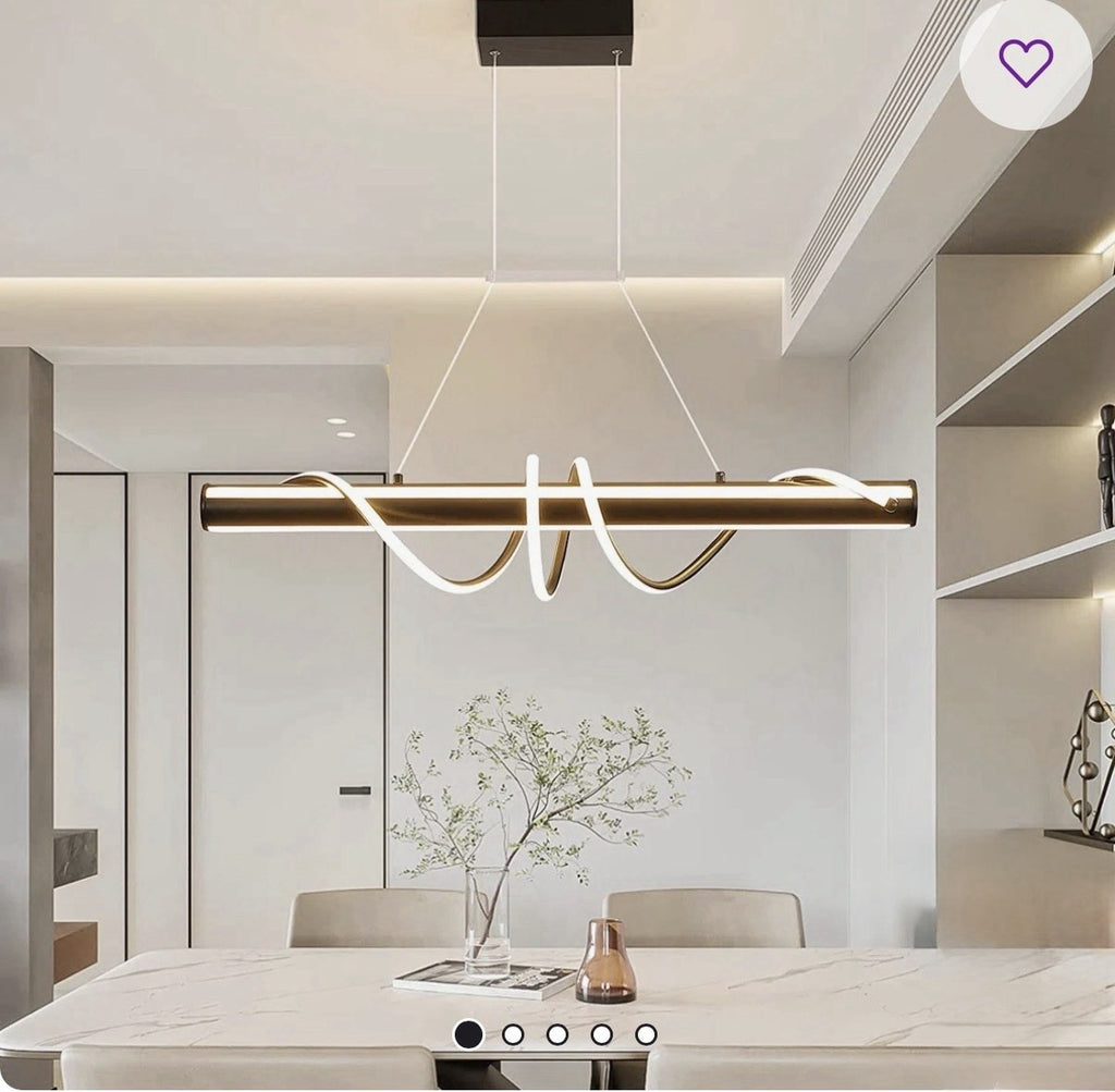 Modern LED Kitchen Island Pendant Light Black White | Breakfast Bar Ceiling