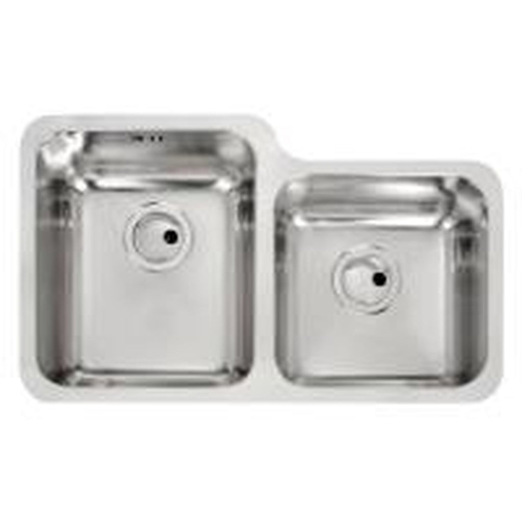 Abode Matrix R50 1.75 Double Bowl Undermount Kitchen Sink Stainless Steel