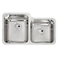 Abode Matrix R50 1.75 Double Bowl Undermount Kitchen Sink Stainless Steel