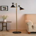 Kenroy Home Arne 2 Light Tree Floor Lamp Black Antique Brass H155cm