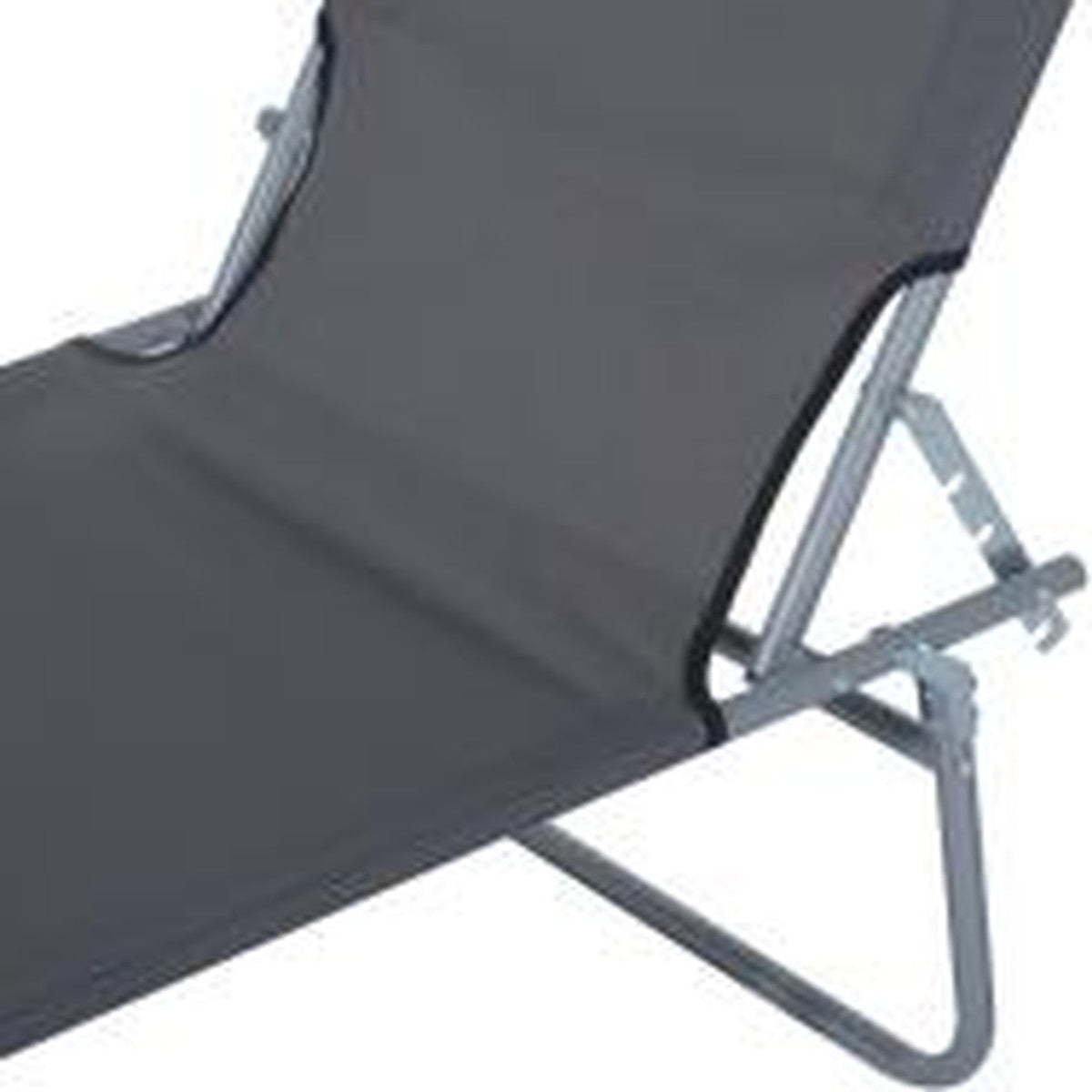 Outsunny Outdoor Garden Reclining Chair Sun Bed Lounger with Canopy Grey