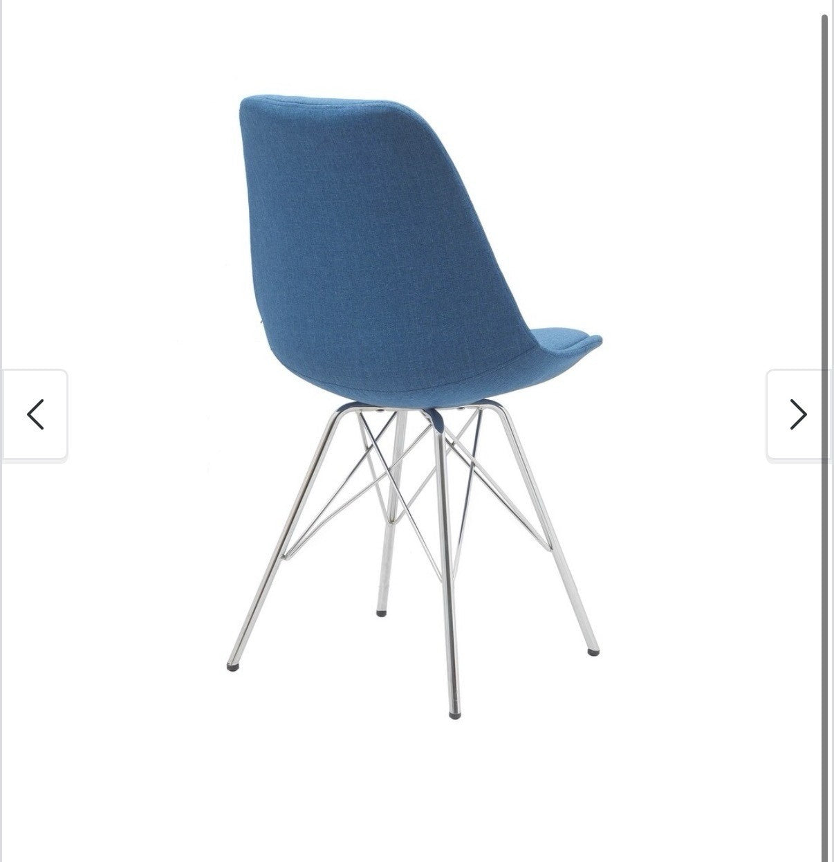 Porthos Home Upholstered Dining Chair with Chrome Metal Legs