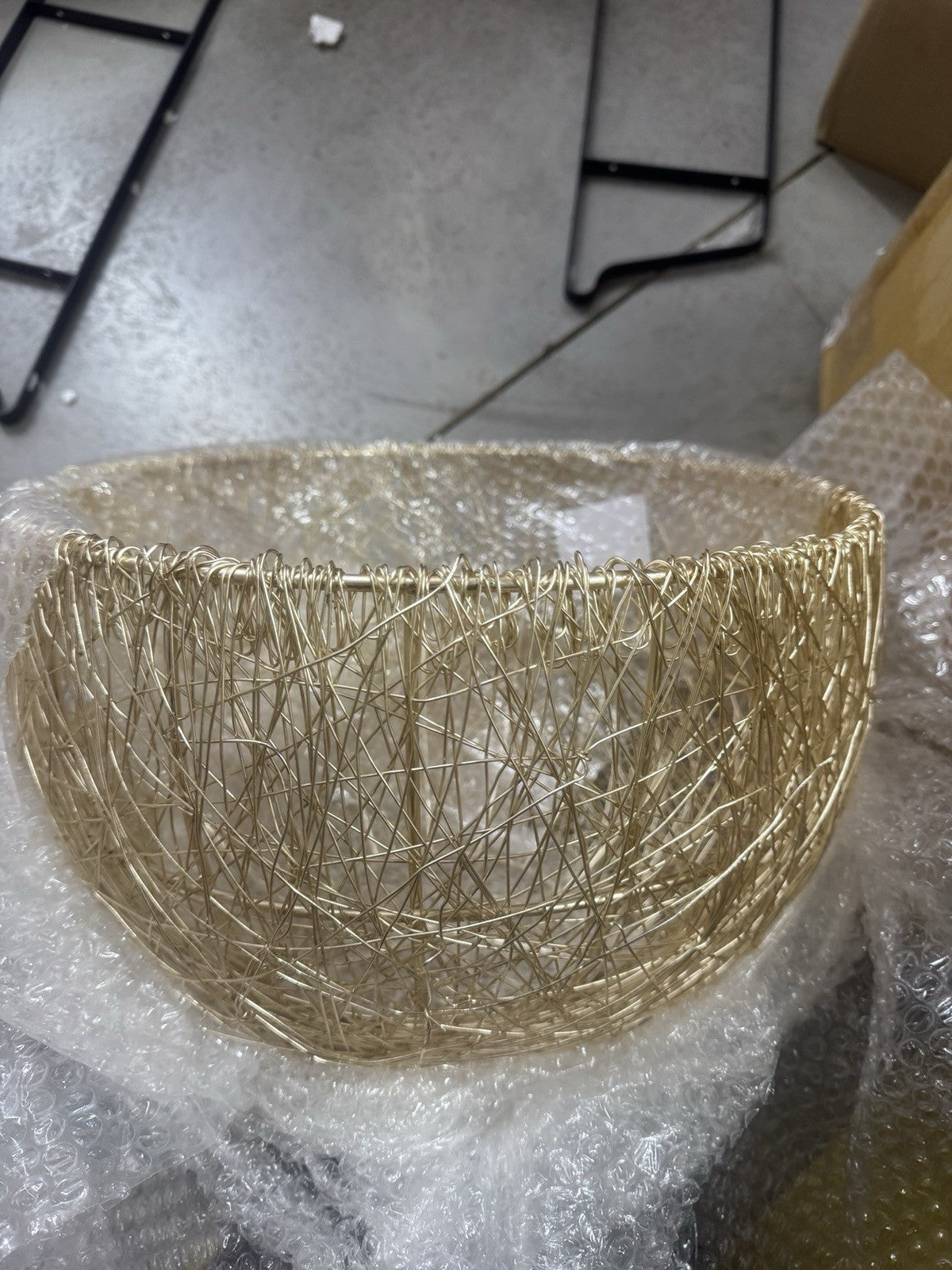 Pflanzen Kölle Decorative Gold Wire Bowl 36cm –Modern Centrepiece Fruit Bowl New