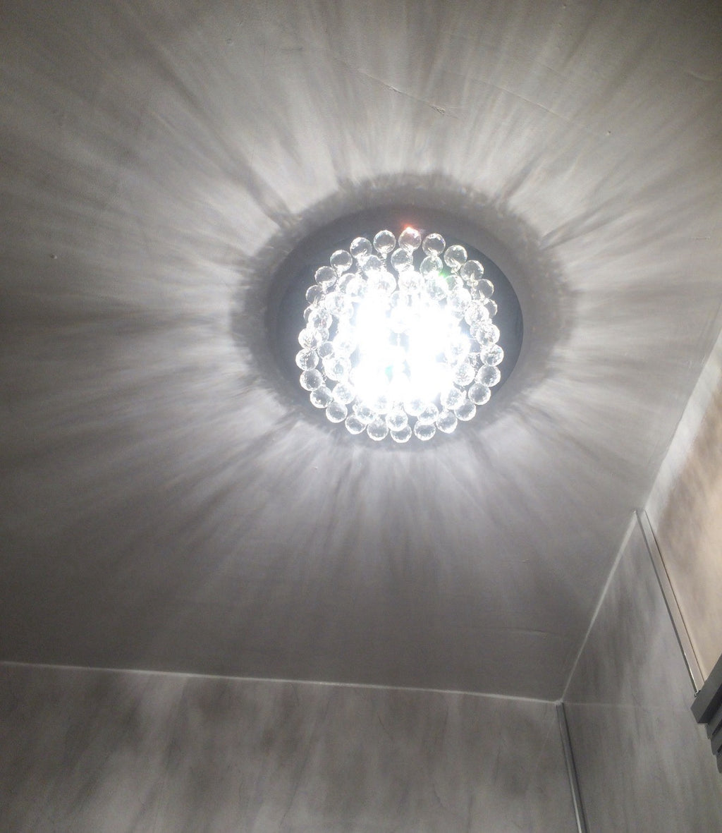 Searchlight Hanna Bathroom Flush Ceiling Light 4404-4CC-LED Chrome Crystal IP44