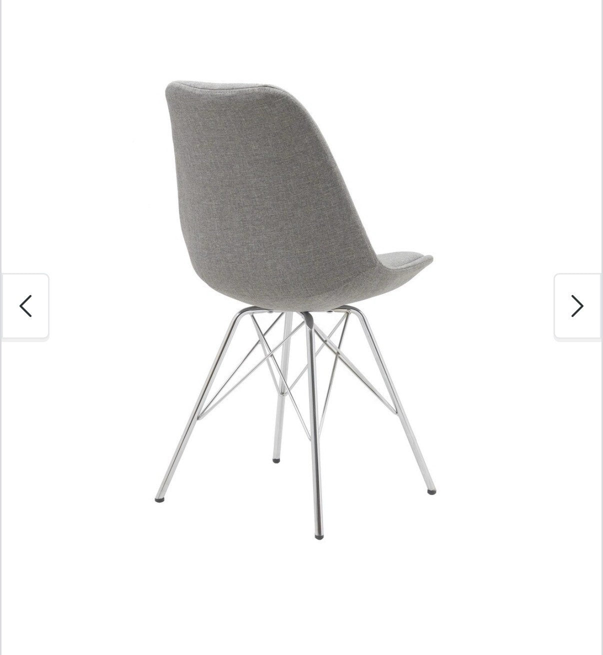 Porthos Home Upholstered Dining Chair with Chrome Metal Legs