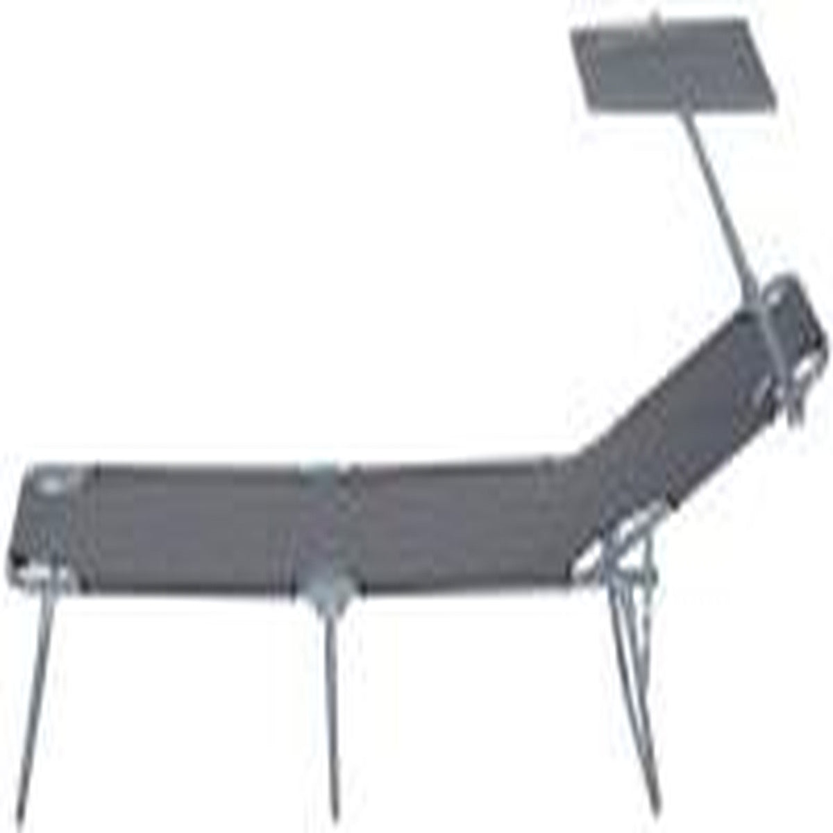 Outsunny Outdoor Garden Reclining Chair Sun Bed Lounger with Canopy Grey