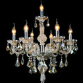 WDW Luxurious Crystal Candelabra Table Lamp 7 Arms Light, Champagne K9 Crystals