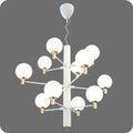 Corrigan Studio Maliyah 12 Light Novelty Pendant, White