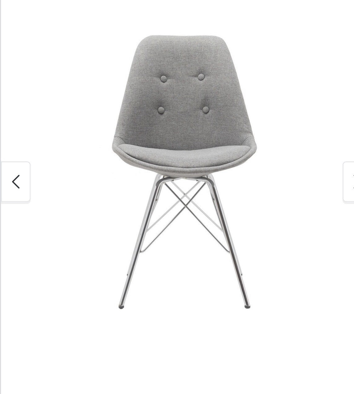 Porthos Home Upholstered Dining Chair with Chrome Metal Legs