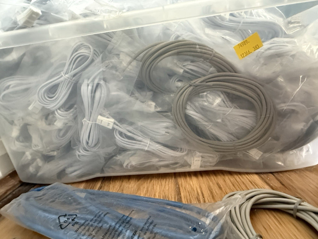 Huge Job Lot 100+ New RJ11 RJ45 Telephone Network CCTV Cables Avaya Mixed Brands
