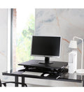 Alphason AW9100-BLK Sit Stand Desktop Riser Height Adjustable Desk NEW