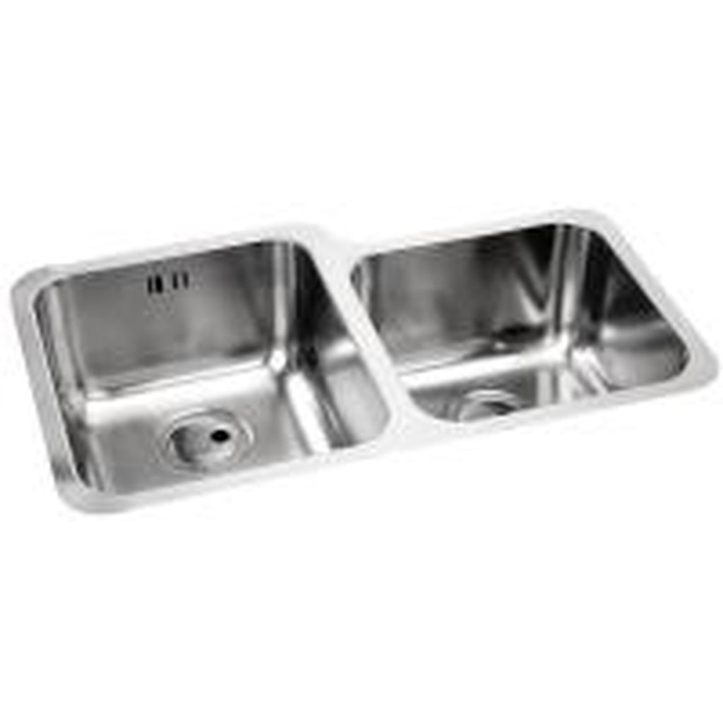 Abode Matrix R50 1.75 Double Bowl Undermount Kitchen Sink Stainless Steel