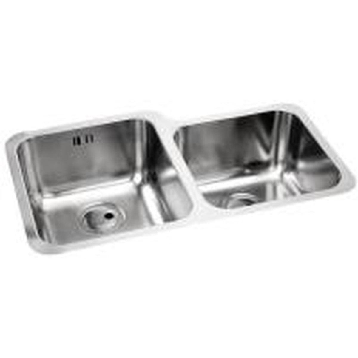 Abode Matrix R50 1.75 Double Bowl Undermount Kitchen Sink Stainless Steel