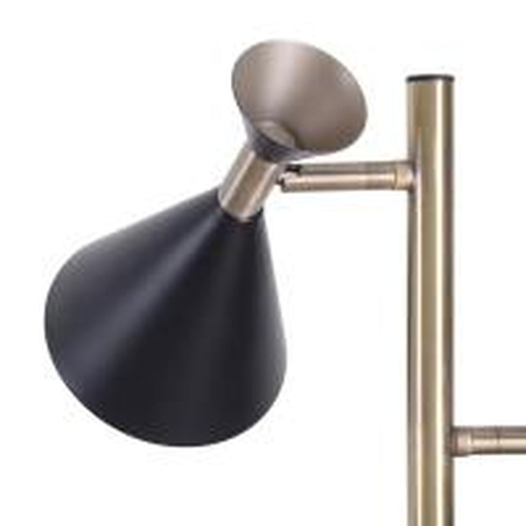 Kenroy Home Arne 2 Light Tree Floor Lamp Black Antique Brass H155cm