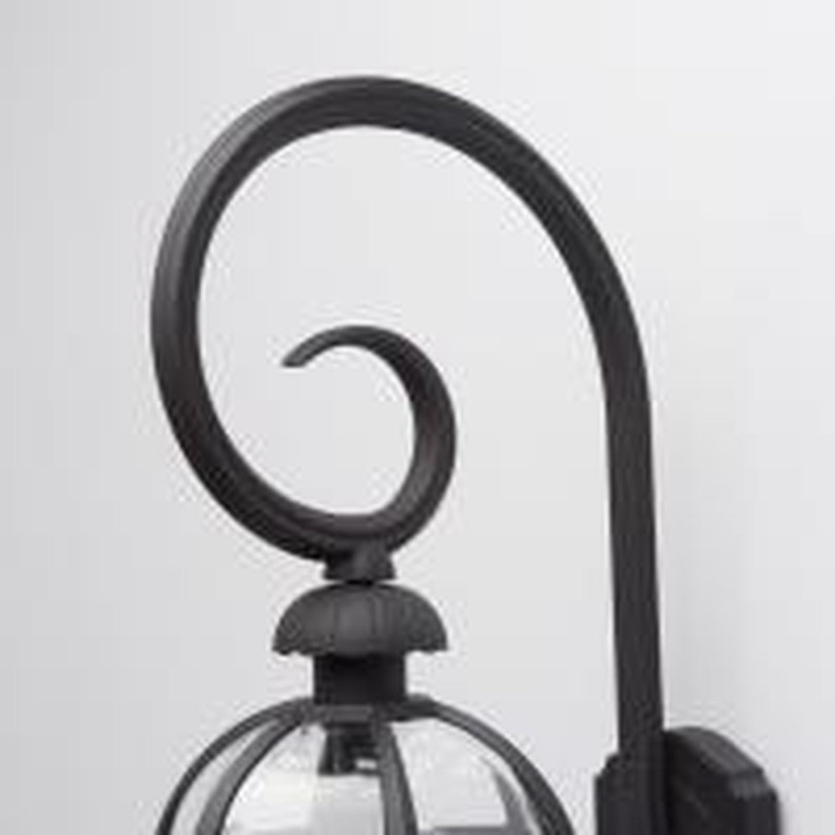De Markt Outdoor Street Sandra 1 Light Wall Light Lantern, Black Glass Shade