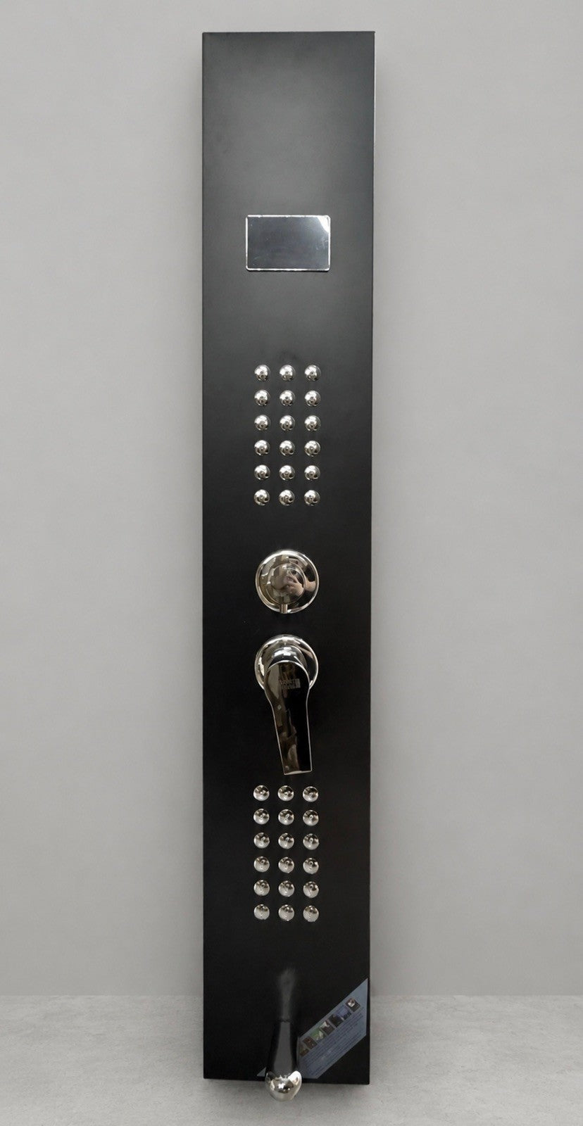 Living & Home 5 Function LED Display Shower Panel System Black FI0454 BNIB