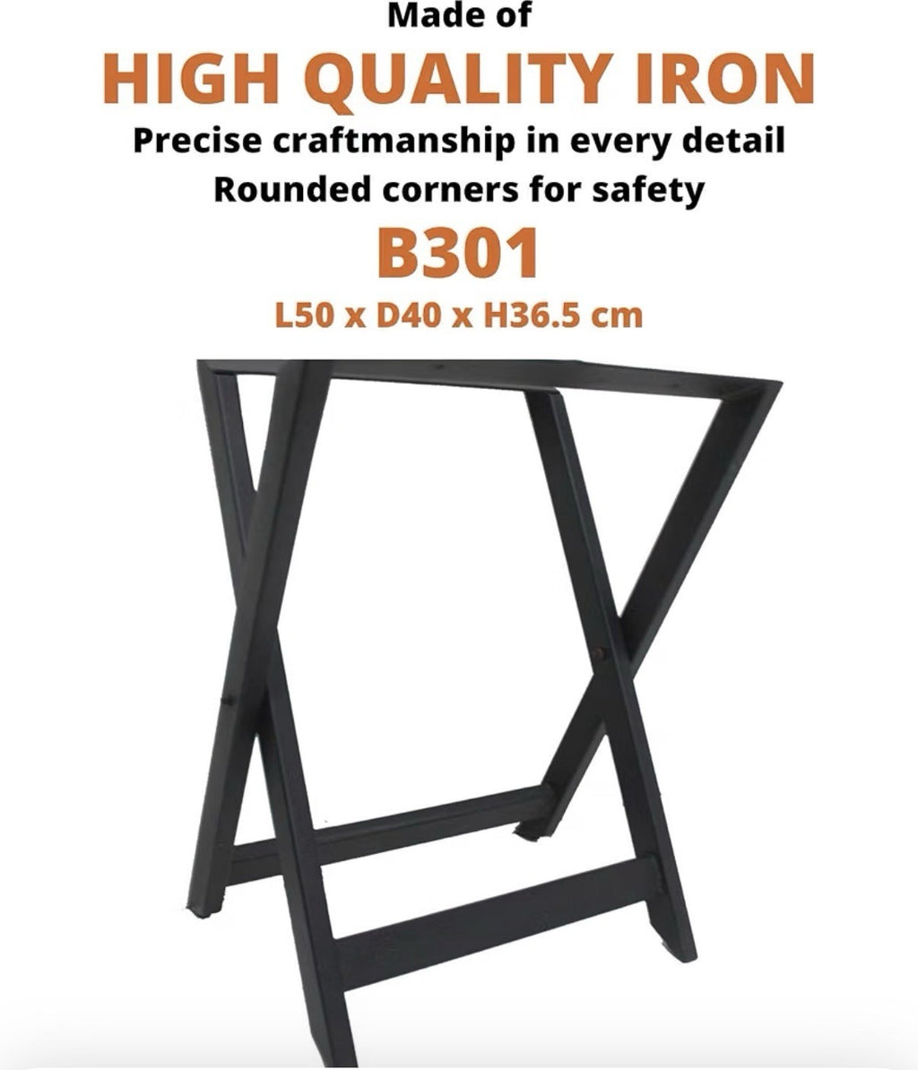 Title: Emma’s Bedroom B301 Black Metal Bedside Table Leg Frame Base New