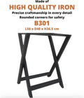 Title: Emma’s Bedroom B301 Black Metal Bedside Table Leg Frame Base New