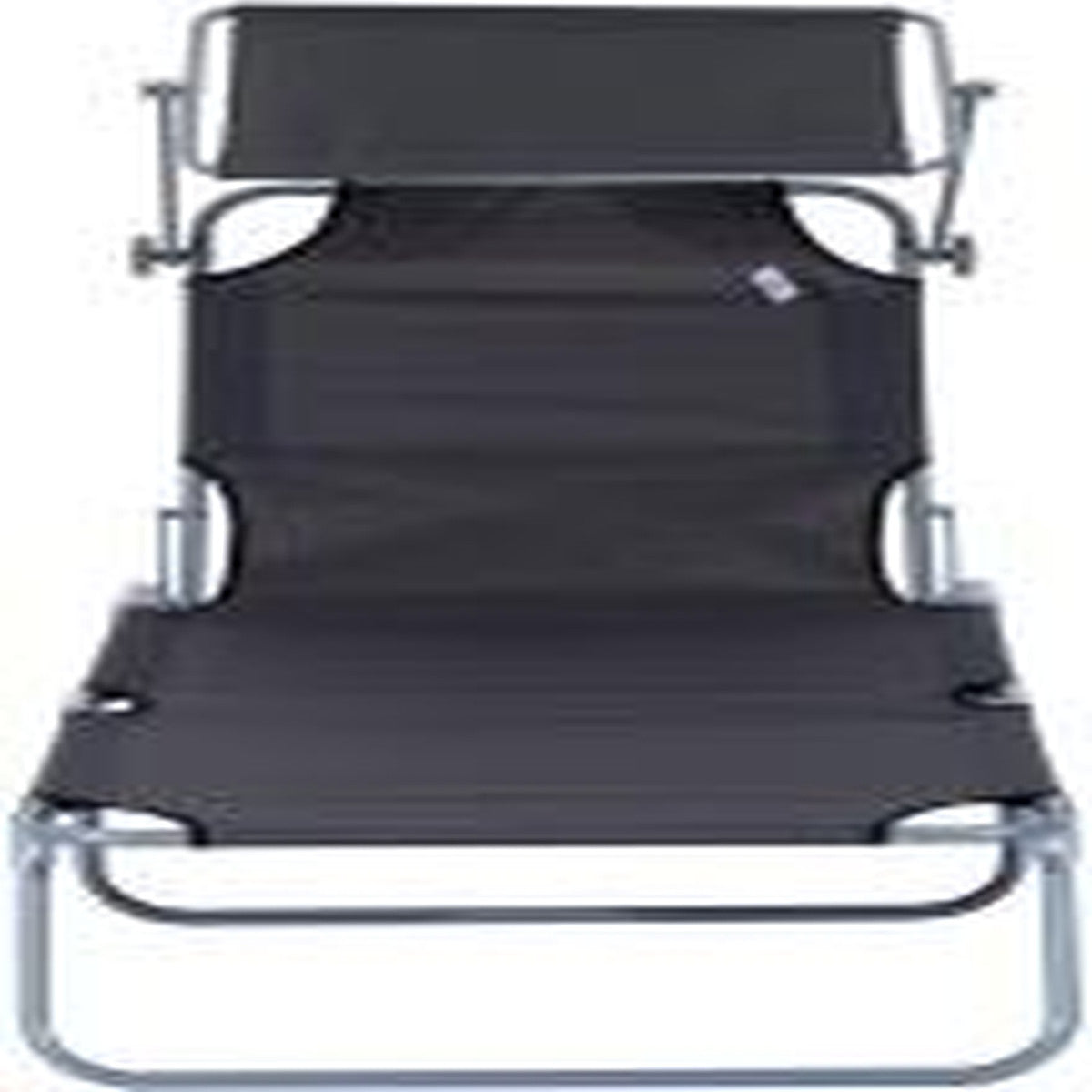 Outsunny Outdoor Garden Reclining Chair Sun Bed Lounger with Canopy Grey