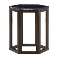 ACME Furniture Reon 82467 Marble Top Walnut End Tables Set of 2 Brand New Boxed