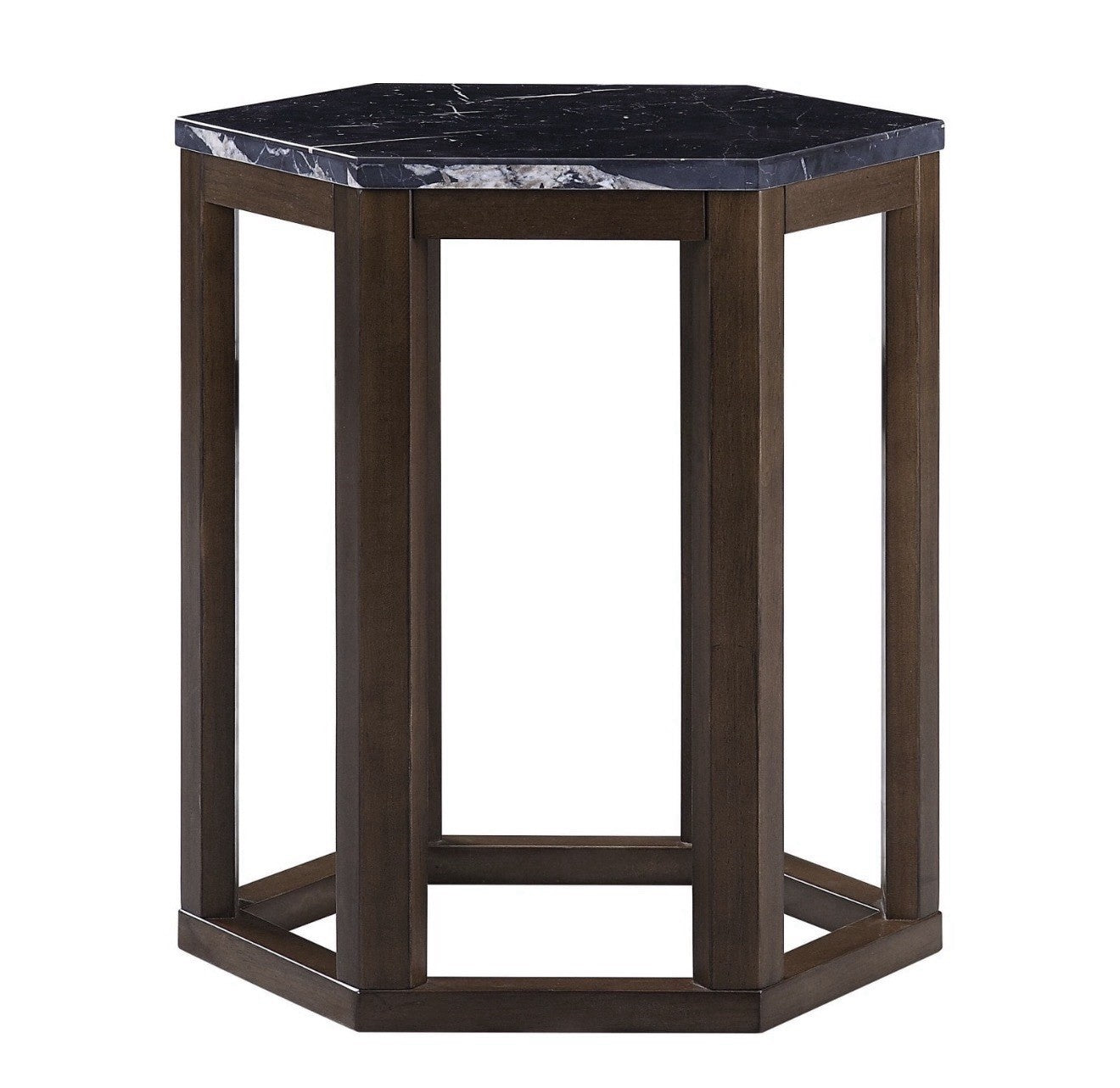 ACME Furniture Reon 82467 Marble Top Walnut End Tables Set of 2 Brand New Boxed