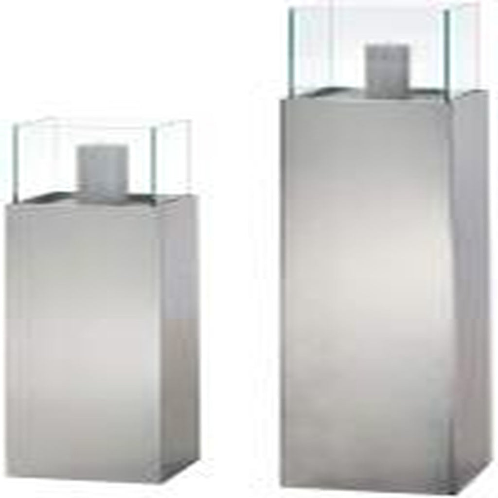 House Additions Floor Lantern Metallic Outdoor Garden Decoration Silver
