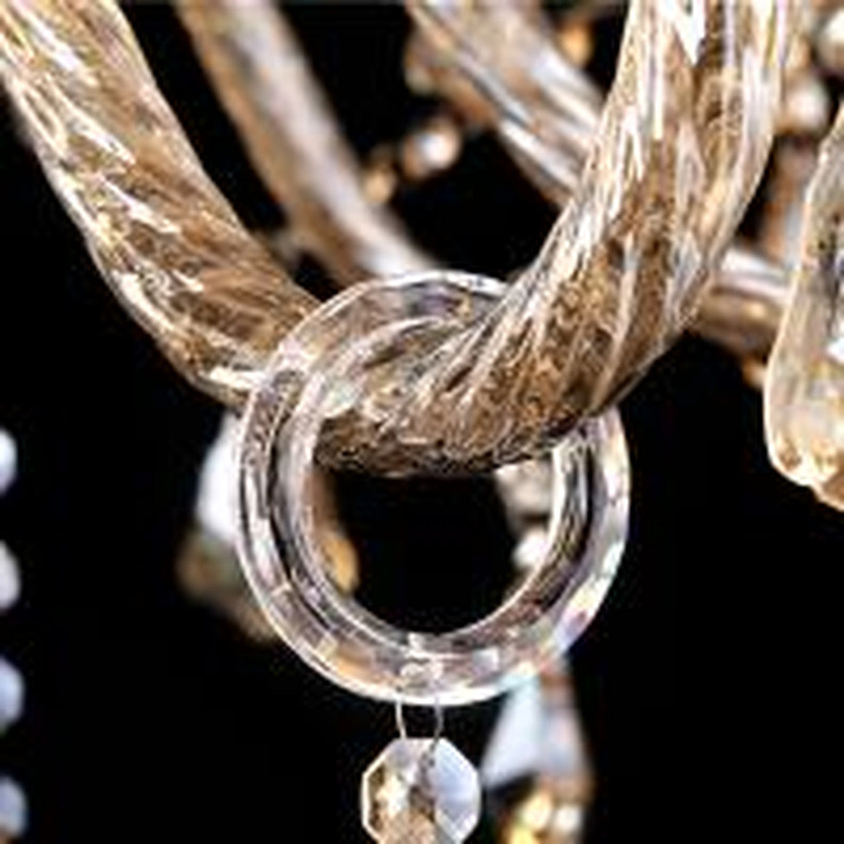 WDW Luxurious Crystal Candelabra Table Lamp 7 Arms Light, Champagne K9 Crystals