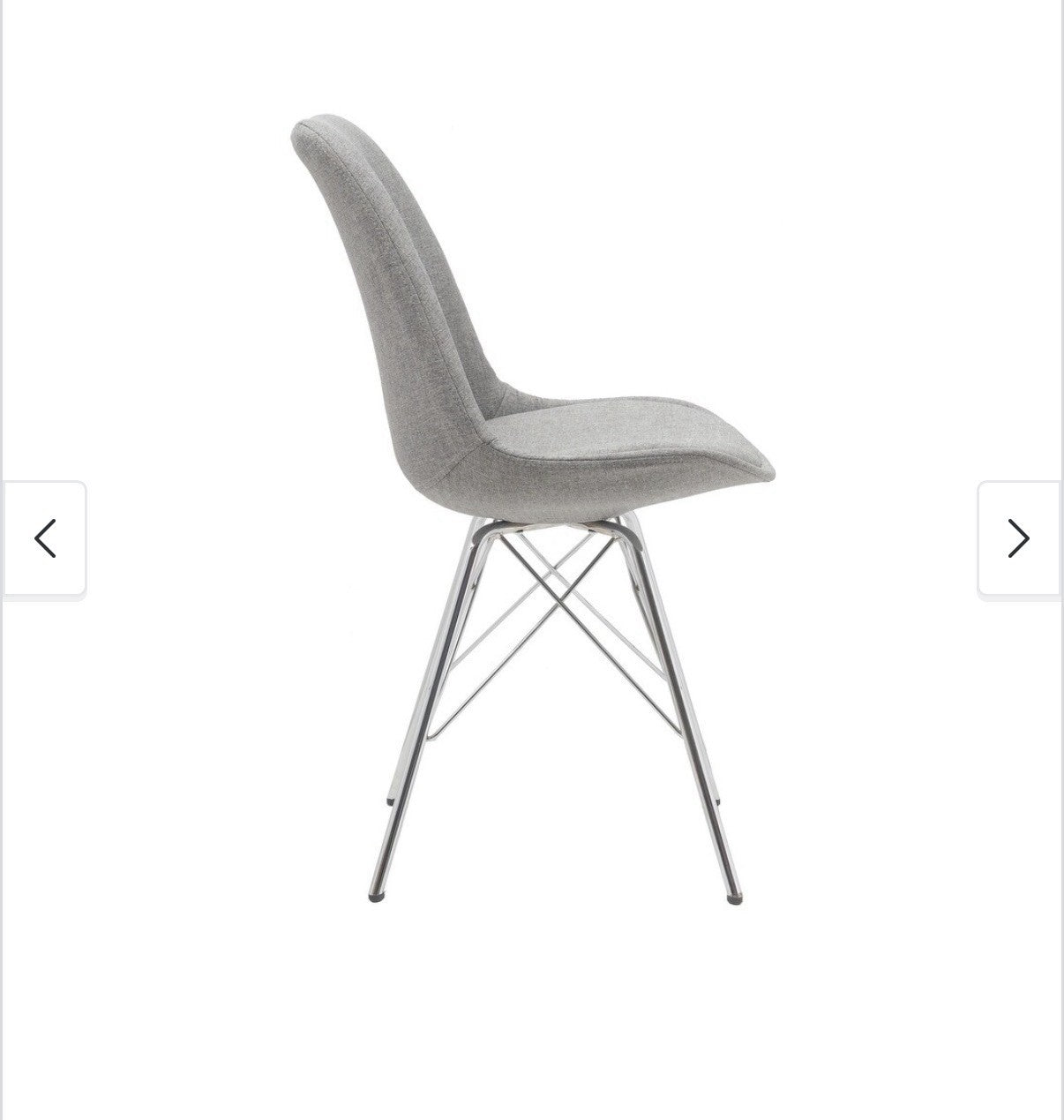 Porthos Home Upholstered Dining Chair with Chrome Metal Legs