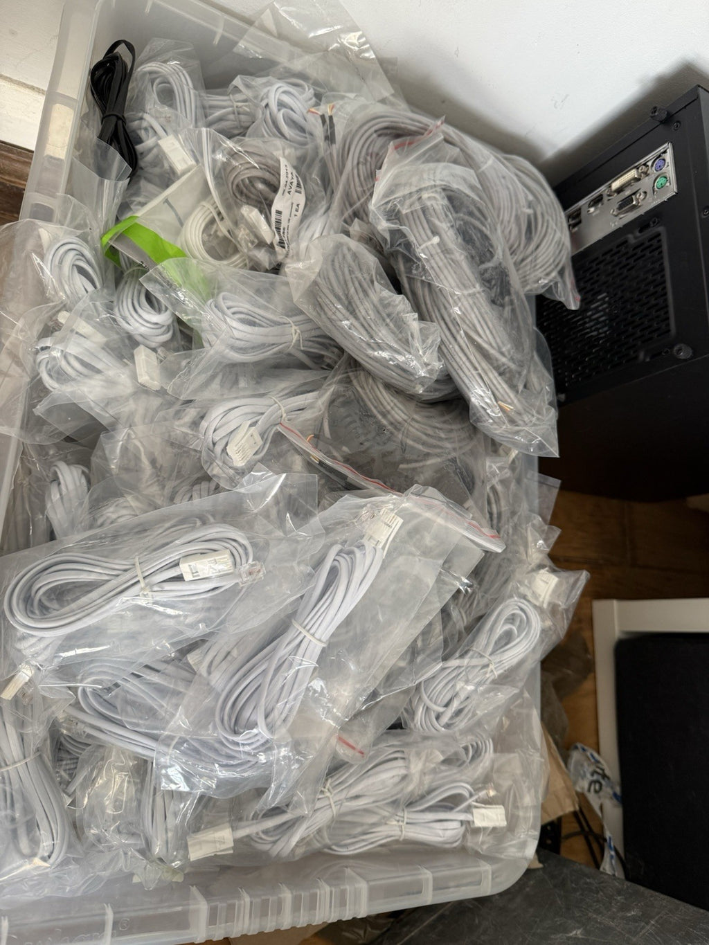 Huge Job Lot 100+ New RJ11 RJ45 Telephone Network CCTV Cables Avaya Mixed Brands