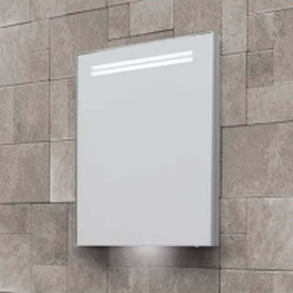 Vanita Space II Bathroom Recessed Mirrored Cabinet Single Door with LED 70cm H X