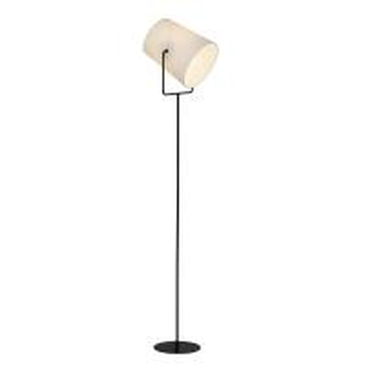 Brilliant Indoor Bucket Floor Lamp 1-Light Source, Black Shade White