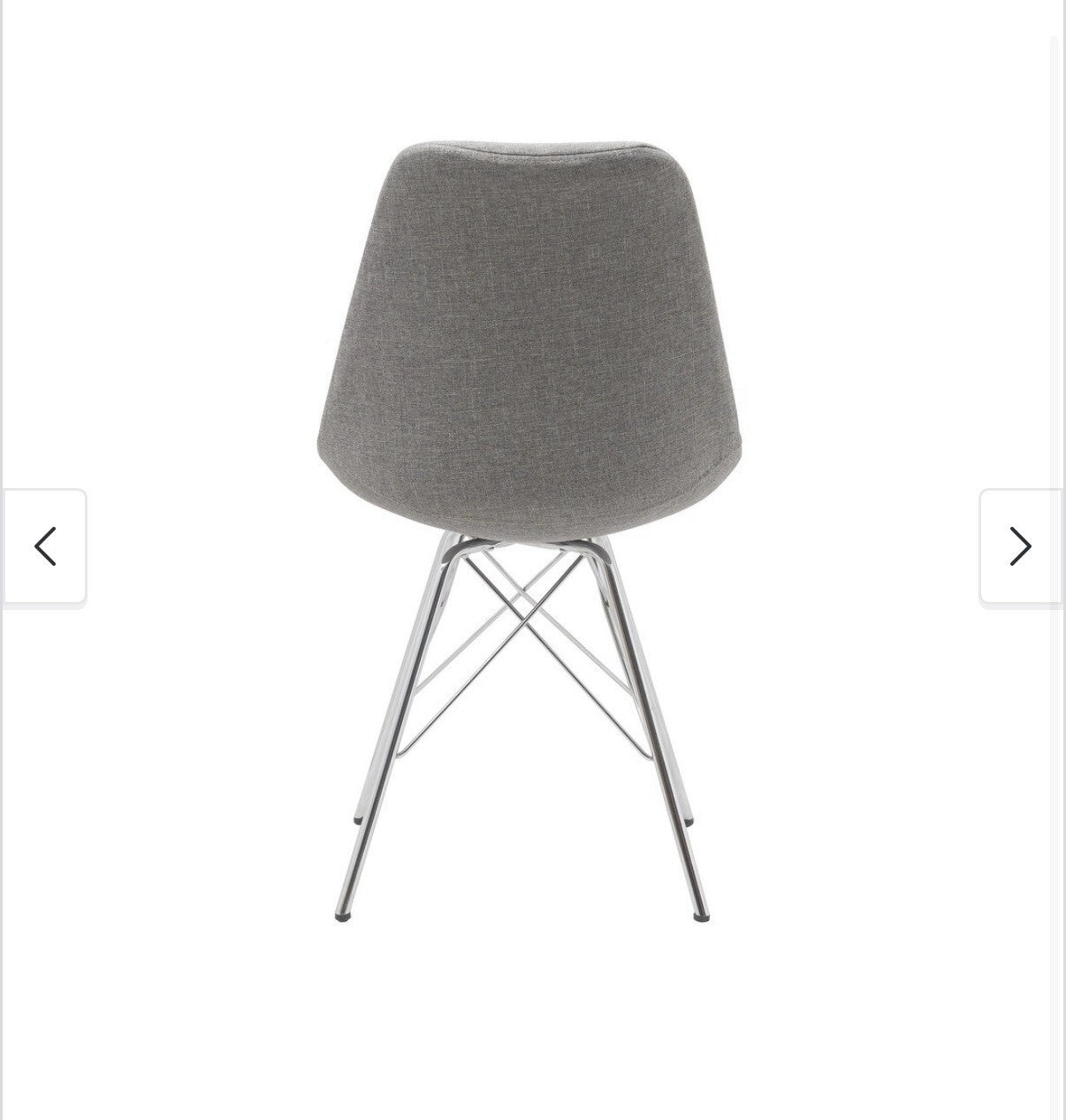 Porthos Home Upholstered Dining Chair with Chrome Metal Legs
