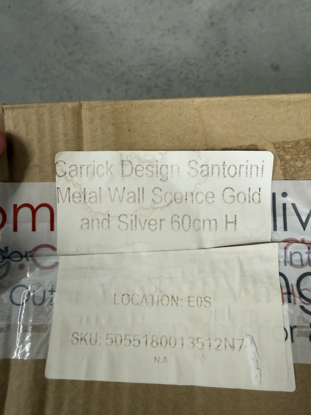 Carrick Design Santorini Metal Wall Sconce Gold Silver 60cm Candle Holder