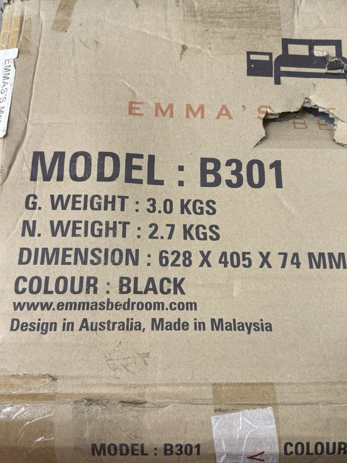 Title: Emma’s Bedroom B301 Black Metal Bedside Table Leg Frame Base New