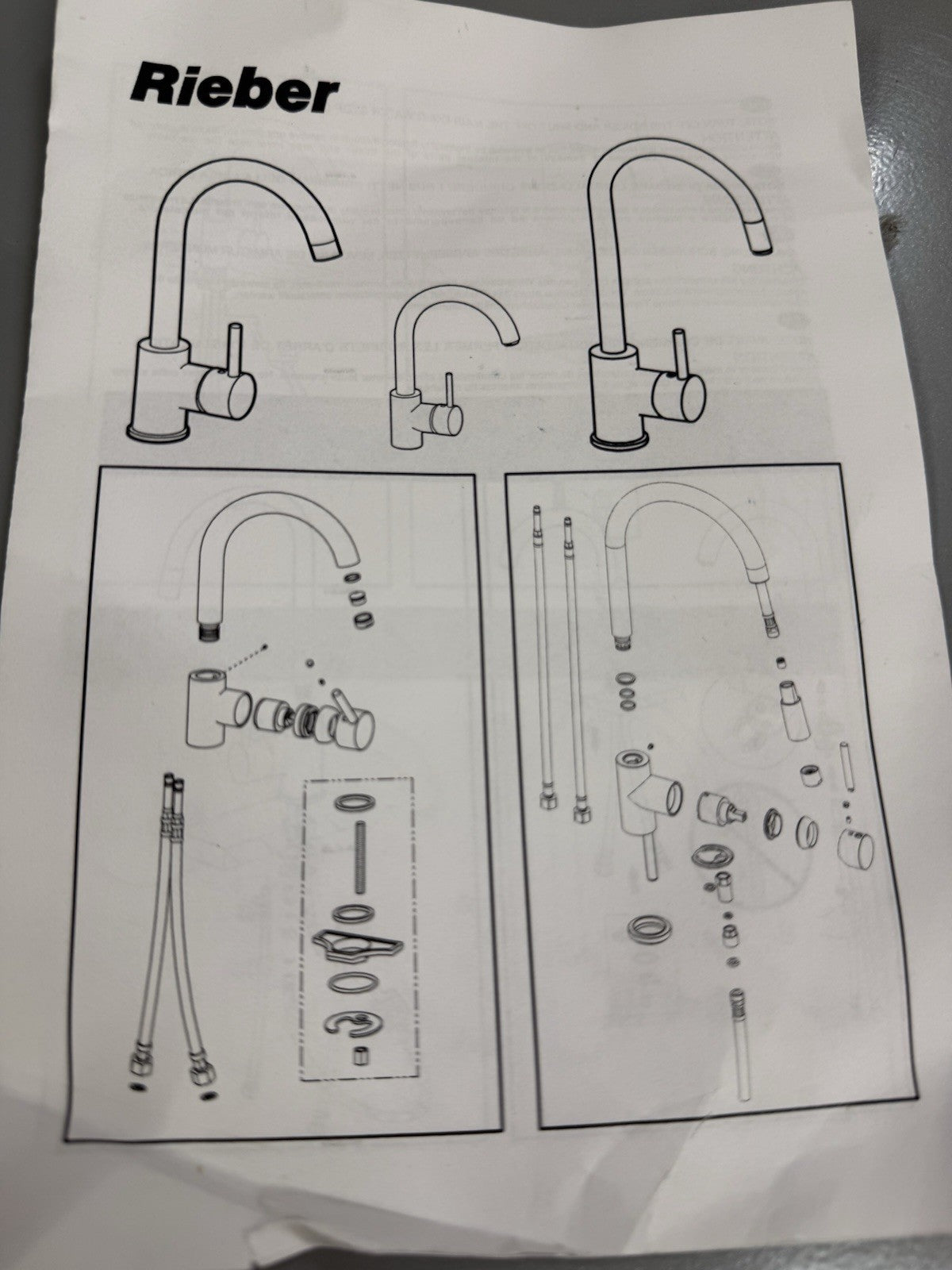 Rieber Pure Espresso Kitchen Tap 72072905 Single Lever 360° Swivel Brand New