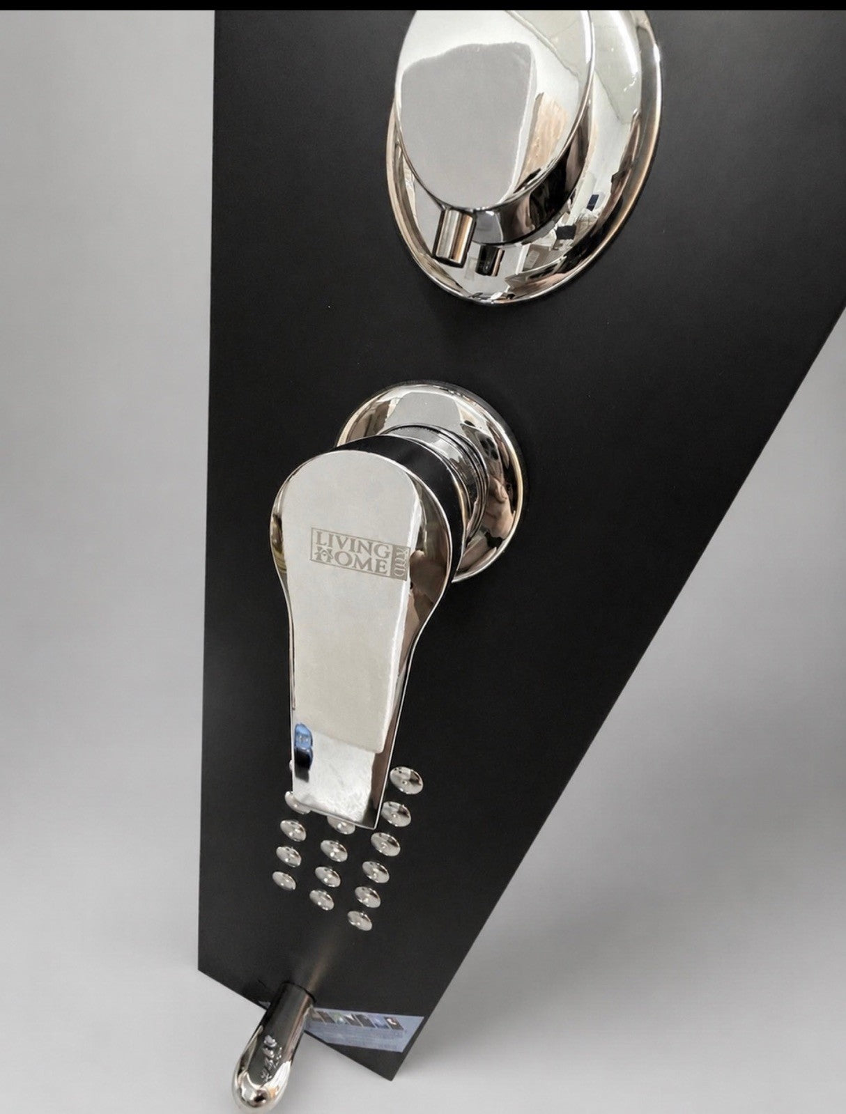 Living & Home 5 Function LED Display Shower Panel System Black FI0454 BNIB