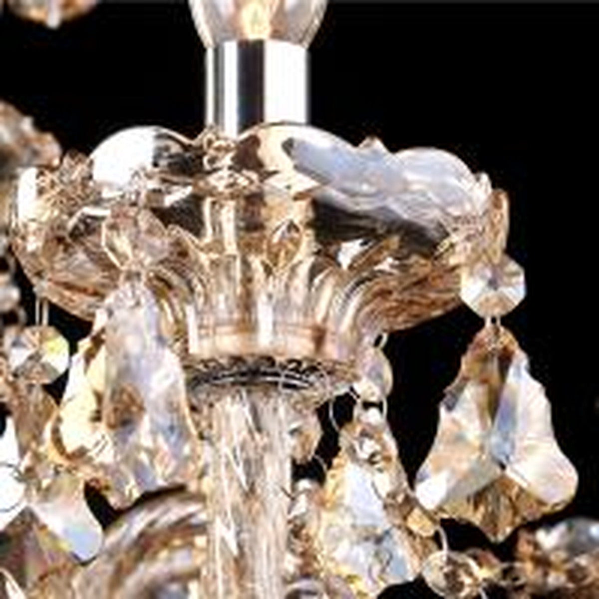 WDW Luxurious Crystal Candelabra Table Lamp 7 Arms Light, Champagne K9 Crystals