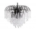 Loxton Lighting Water Fountain 4 Lighting Pendant with Black Nickel frame
