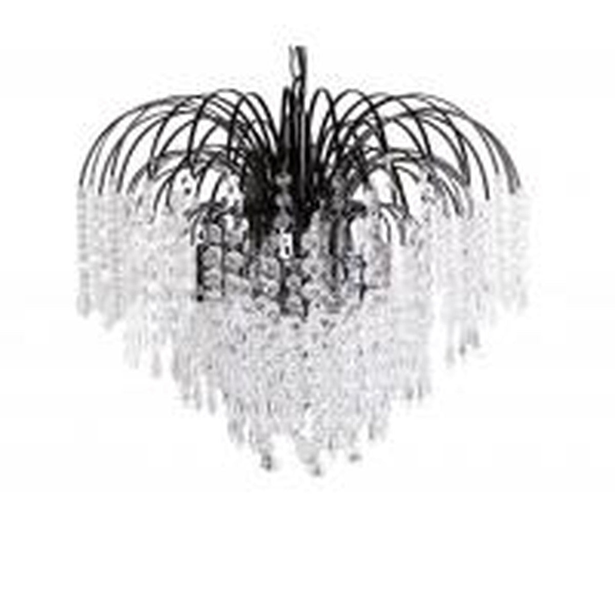 Loxton Lighting Water Fountain 4 Lighting Pendant with Black Nickel frame