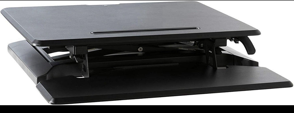 Alphason AW9100-BLK Sit Stand Desktop Riser Height Adjustable Desk NEW